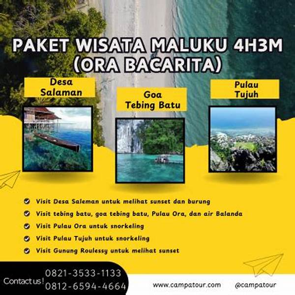 Ormastoto Ulas Paket Tour Maluku-berlayar Untuk Wisatawan